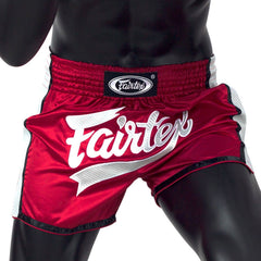 Fairtex BS1704 Slim Fit Muaythai Shorts - Red-White