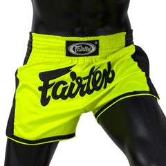 Fairtex BS1706 Slim Fit Muaythai Shorts - Lime Green