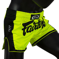 Fairtex BS1706 Slim Fit Muaythai Shorts - Lime Green