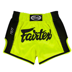 Fairtex BS1706 Slim Fit Muaythai Shorts - Lime Green