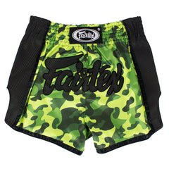 Fairtex BS1710 Slim Fit Muaythai Shorts - Green Camo