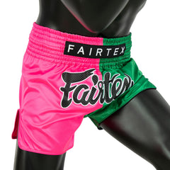 Fairtex BS1911 Muaythai Shorts - Pink-Green