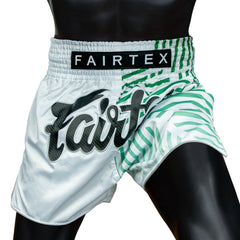 Fairtex BS1923 Muaythai Shorts - White Racer