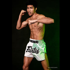 Fairtex BS1923 Muaythai Shorts - White Racer