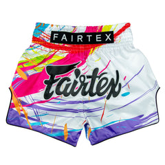 Fairtex BS1933 Muaythai Shorts - World Music White