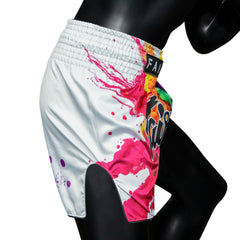 Fairtex BS1939 Muaythai Shorts - Funky Soul White