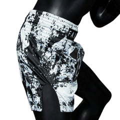 BS1948 Fairtex Grunge White Muaythai Shorts