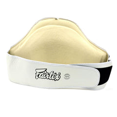 Fairtex BPV1 Standard Leather Belly Pad - White-Black