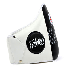 Fairtex BPV1 Standard Leather Belly Pad - White-Black