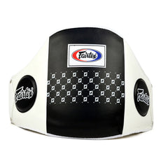 Fairtex BPV1 Standard Leather Belly Pad - White-Black
