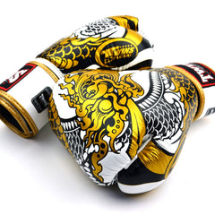 Twins Special FBGVL4-52 Boxing Gloves - Nagas - White-Gold