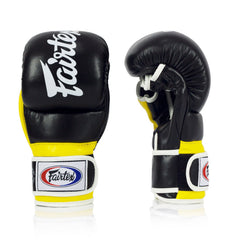 Fairtex FGV18 Super Sparring MMA Gloves - Black-Yellow