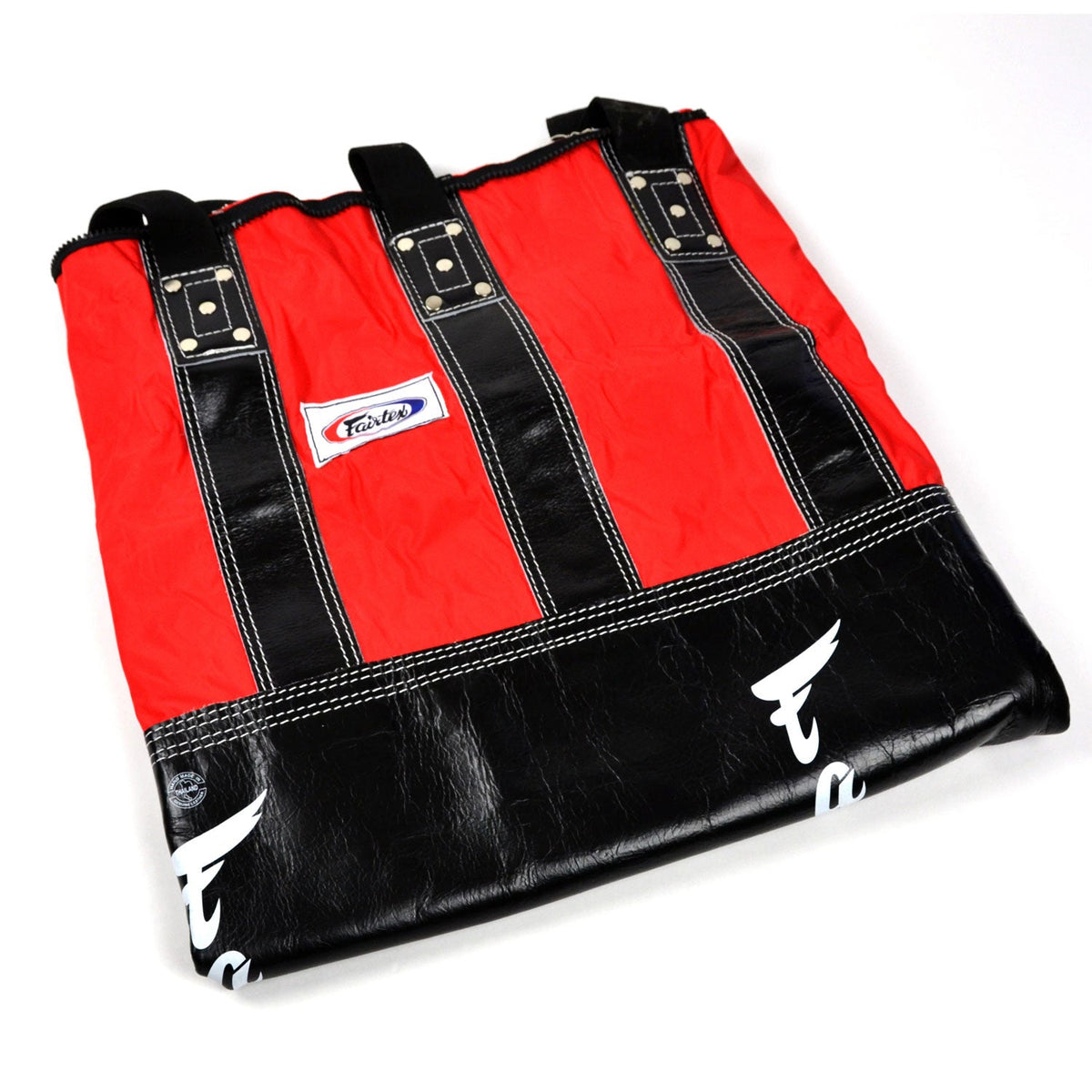 Fairtex HB3 Extra Large Leather Heavy Bag - Black-Red (UN-FILLED)