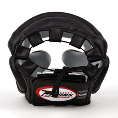 Twins Special HGL3 Leather Sparring Headguard - Black