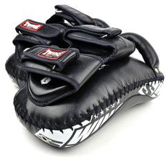 Twins Special KPL12 Deluxe Curved Leather Kick Pads - Black