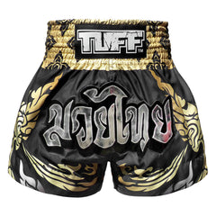 TUFF Muay Thai Shorts - MS631 - Thai King Of Naga Black