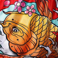 TUFF Muay Thai Shorts - MS637 - Red Japanese Koi Fish