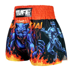 TUFF Muay Thai Shorts - MS683 - Midnight Werewolf