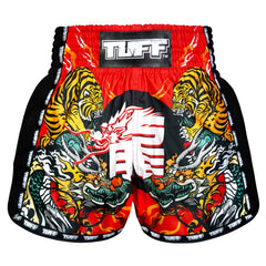 TUFF Muaythai Shorts Retro Style - MSC113 - Chinese Dragon and Tiger