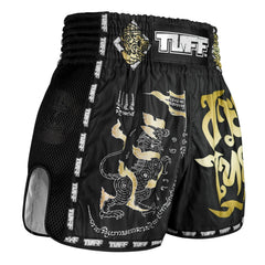 TUFF Muaythai Shorts Retro Style - MSC117 - Singha Yantra with War Flag