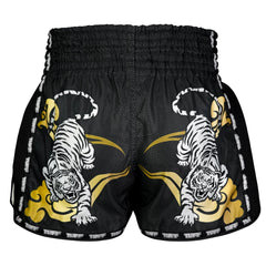 TUFF Muaythai Shorts Retro Style - MSC120 - Black Twin Tiger