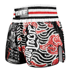 TUFF High-Cut Retro Muaythai Shorts - RMS102 - Waves of Bushido Elegance