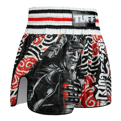TUFF High-Cut Retro Muaythai Shorts - RMS102 - Waves of Bushido Elegance