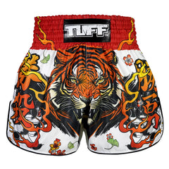 TUFF High-Cut Retro Muaythai Shorts - RMS110 - Tora Chikara Power of Tiger
