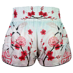 TUFF High-Cut Retro Muaythai Shorts - RMS114 - Akai Tsuru The Red Crane
