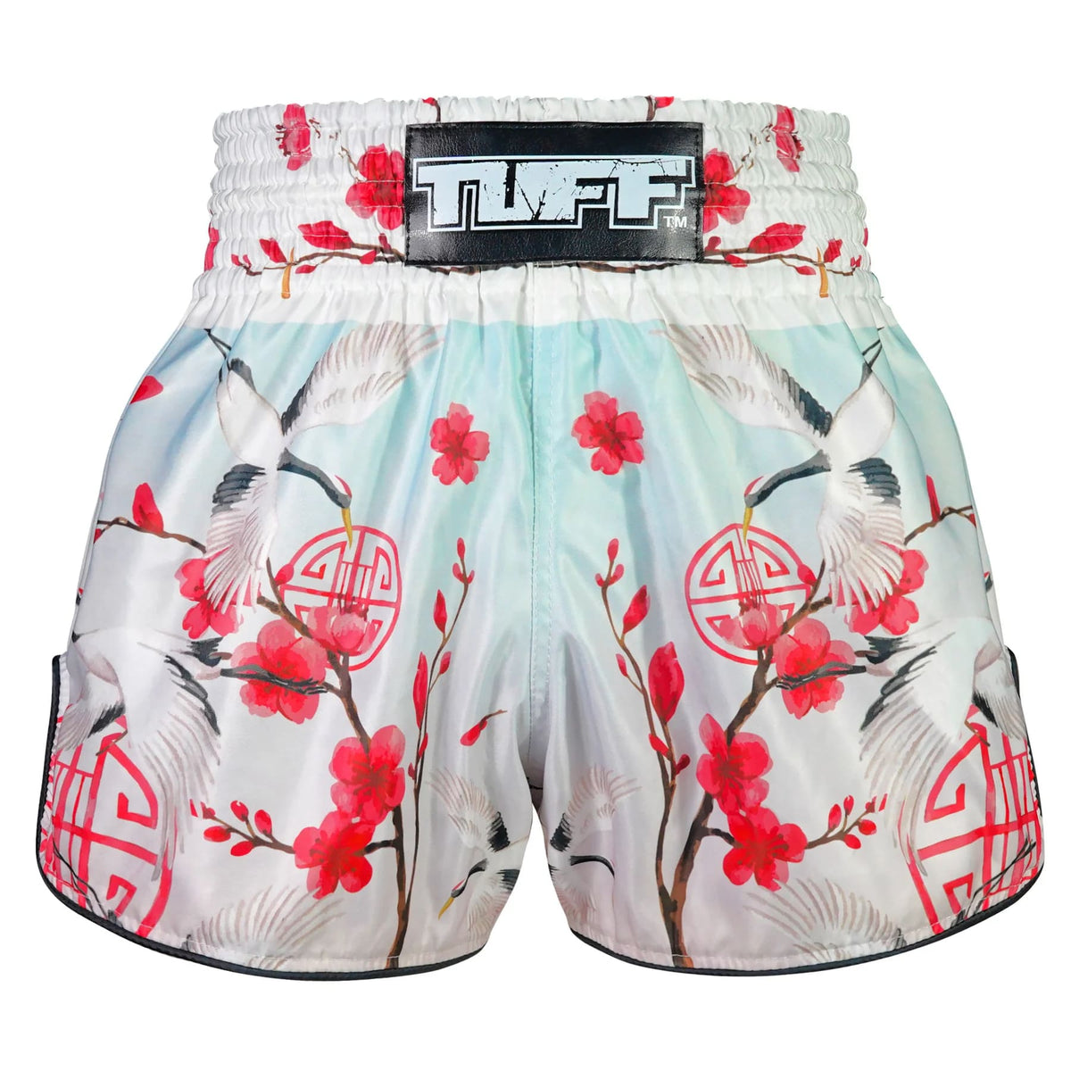 TUFF High-Cut Retro Muaythai Shorts - RMS114 - Akai Tsuru The Red Crane